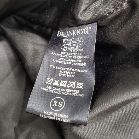 Blank NYC Love and Leave Faux Leather Jacket with Floral Print XS - Picture 15 of 15